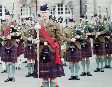 Drum Major Clark, 1 Highlanders