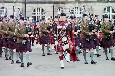 Highland Band Drum Major with The Highlanders