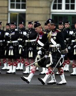 HRH THe Prince Charles and Bde Monro March Off