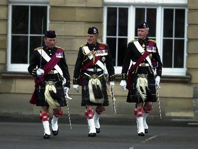 HRH The Duke of Edinburgh, Gen Mackenzie, Lt Col Alderson