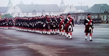 Bn march past in quick time