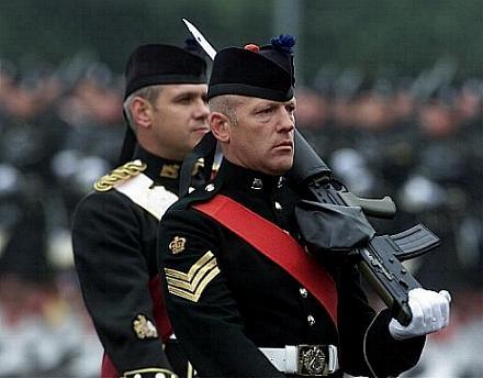 C/Sgt and RSM  Colour Party March past