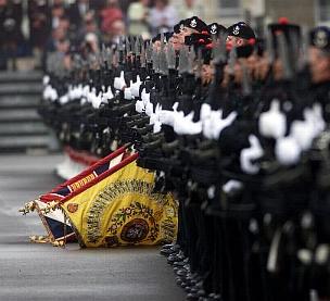 I hope this parade square is clean!