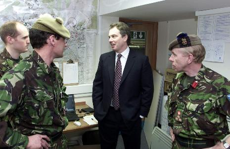 Prime Minister in the Council operations room