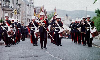 Band of the Royal Marines lead the parade